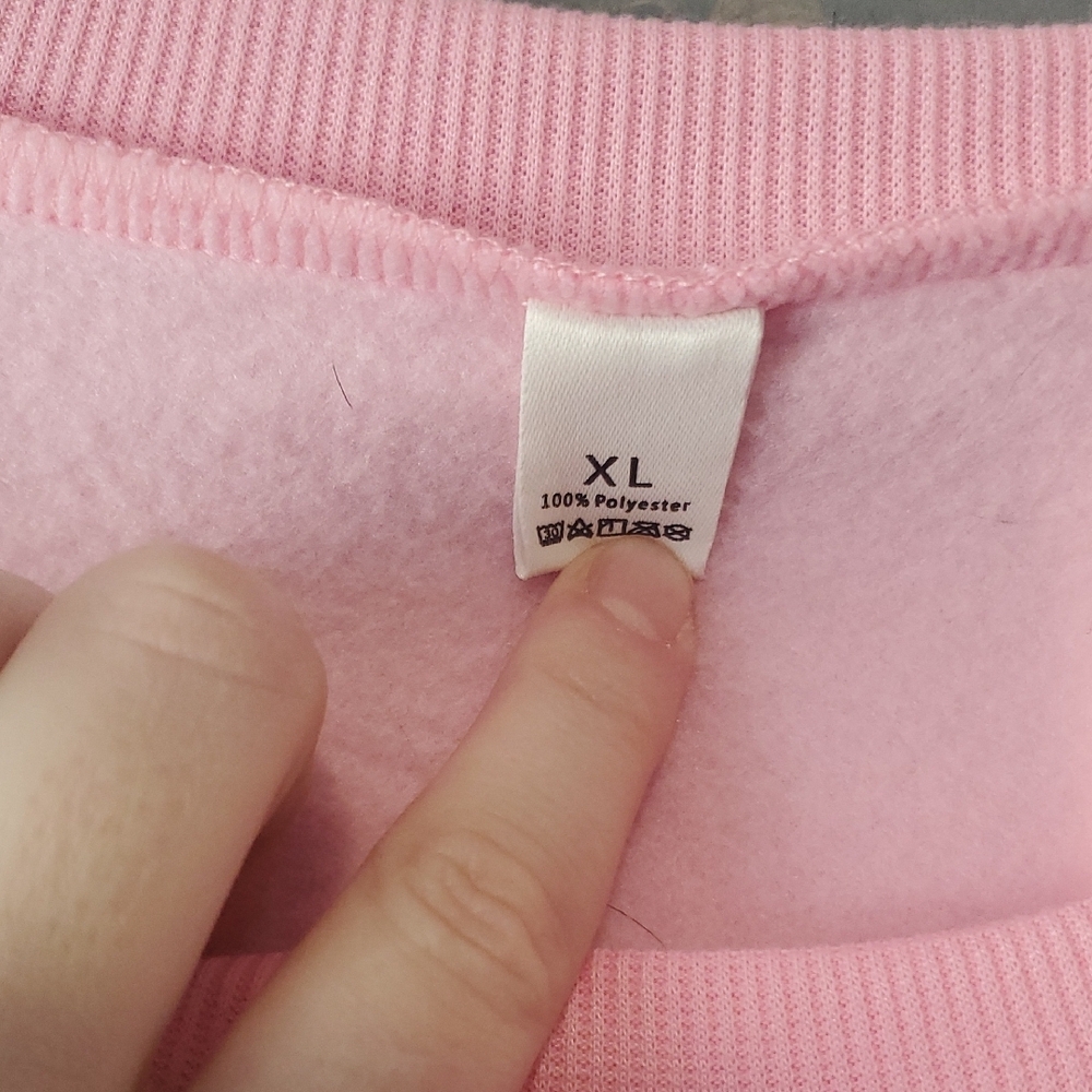 Pink Sweatshirt with Heart Design - Picture 2 of 3